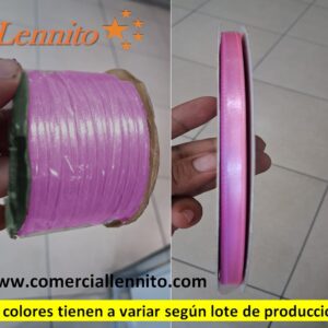 CINTA SATINADA DELGADA X ROLLO DE 100 MTS COLOR CHICLE