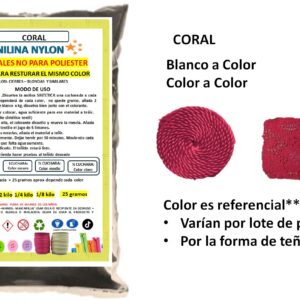Anilina Para Nylon color coral