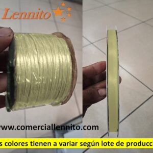 CINTA SATINADA DELGADA X ROLLO DE 100 MTS COLOR MARILLO PATITO