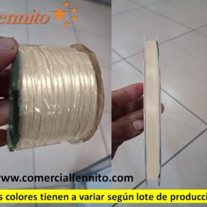CINTA SATINADA DELGADA X ROLLO DE 100 MTS COLOR PERLA