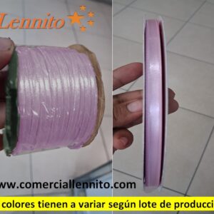 CINTA SATINADA DELGADA X ROLLO DE 100 MTS COLOR ROSADO
