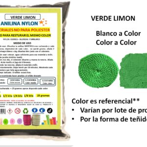 Anilina Para Nylon color verde limón