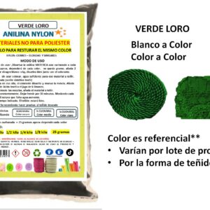 Anilina Para Nylon color Verde Loro