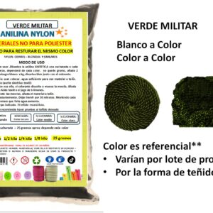 Anilina Para Nylon color Verde Militar